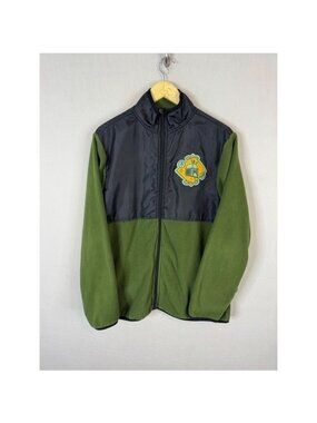 Disney Star Wars Boba Fett Full Zip Fleece Jacket Green Black Mens Medium